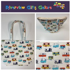 Large Tote Bag - Caravans Large Tote Bag - Caravans